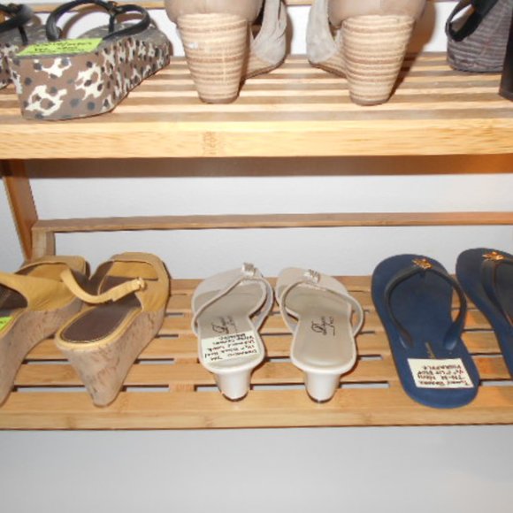 Tory Burch 1.5" Wedge Flip Flops 7M Camo $59 - Picture 7 of 8